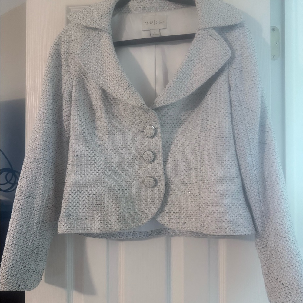 White House Black Market White Blazer Tailored Notched Lapel